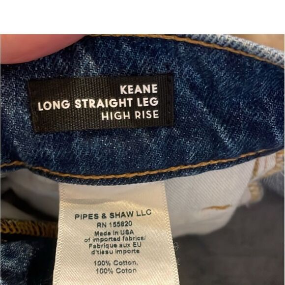 Veronica Beard NEW Keane Long Straight Leg Jeans Size 24 Split Front $298 - Picture 4 of 14